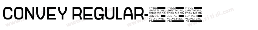 CONVEY REGULAR字体转换